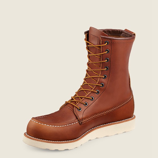 Botas de Trabajo Red Wing Hombre Marrom - Traction Tred - 8-Inch Soft Toe - 029-TMVQYD